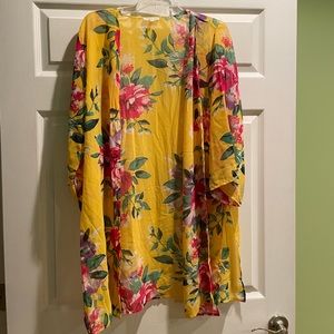 Yellow floral kimono
